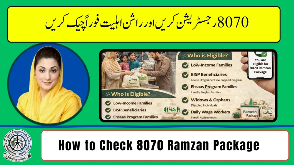 8070 Ramzan Relief Package 2026 – Complete Online Registration & Rashan Eligibility Check Guide
