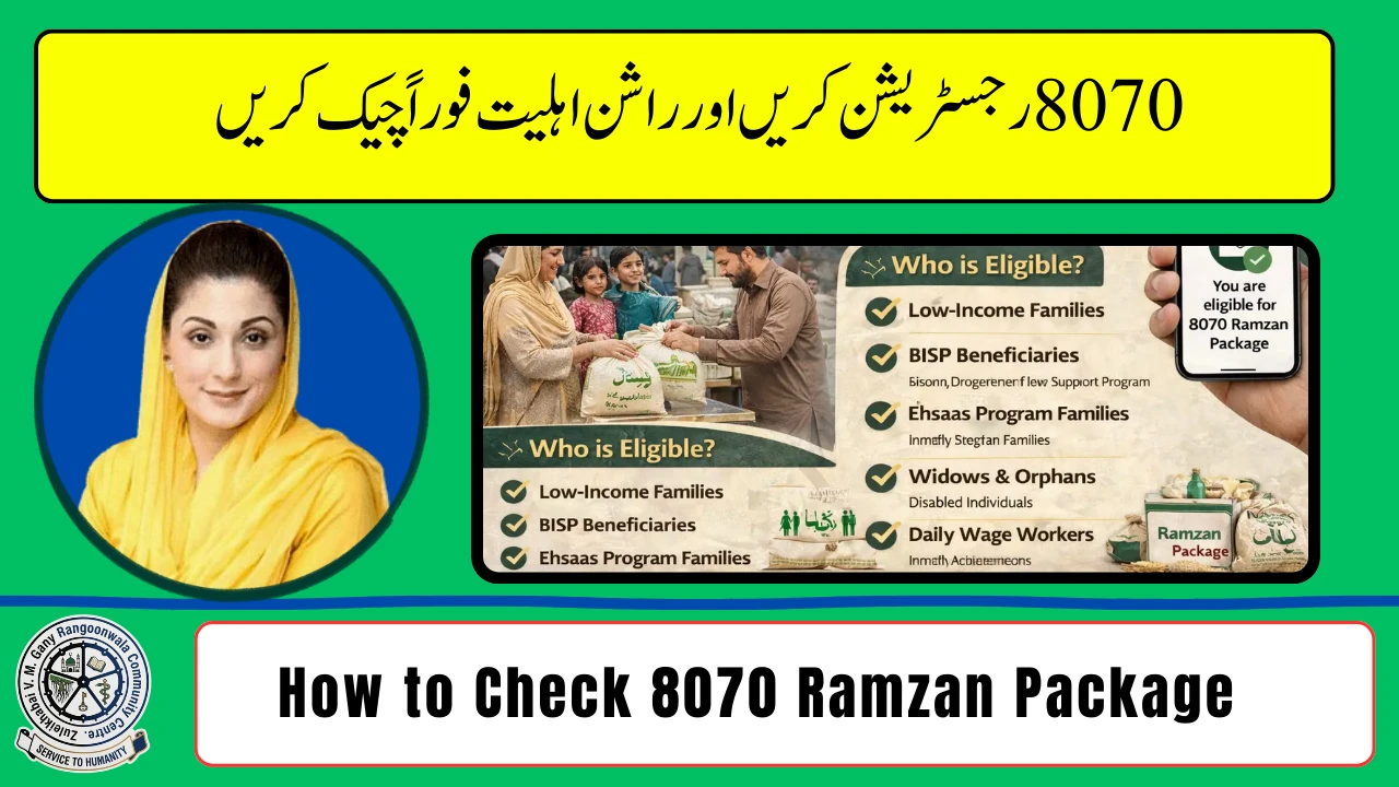 8070 Ramzan Relief Package 2026 – Complete Online Registration & Rashan Eligibility Check Guide